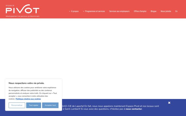 Screenshot of espacepivot.ca