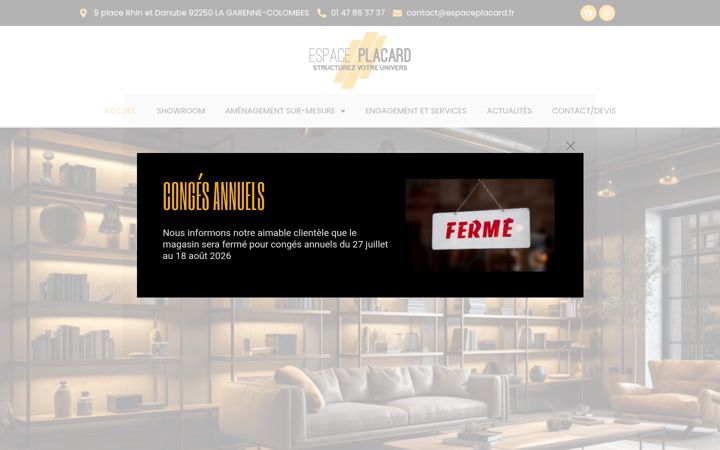 Screenshot di espaceplacard.fr