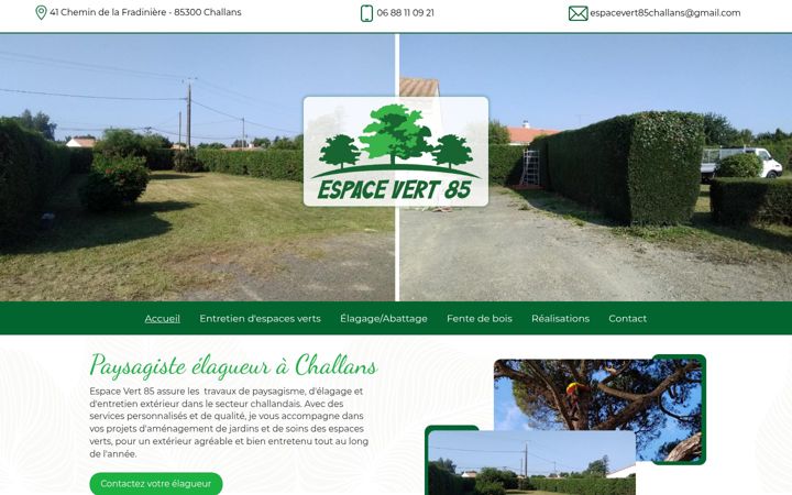 Screenshot di espacevert85.fr