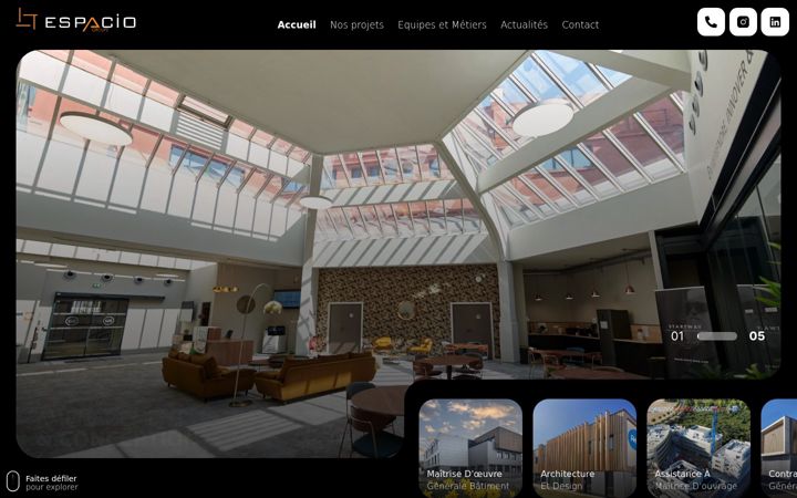 Screenshot di espacio-groupe.fr