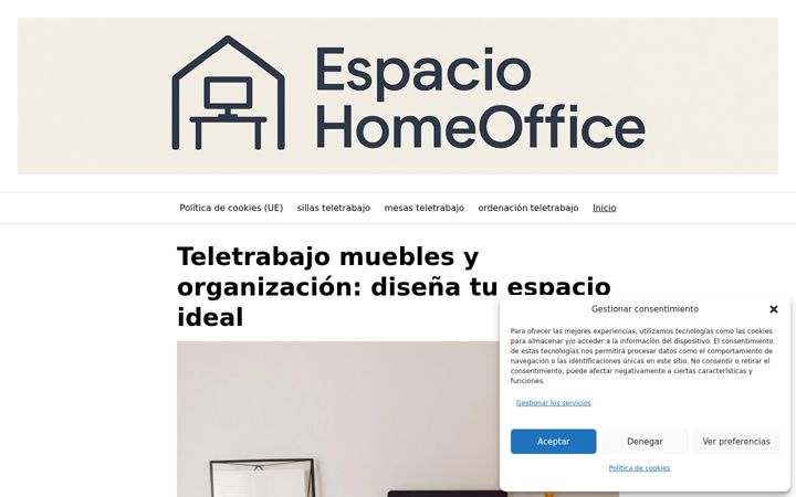 Snímek obrazovky espaciohomeoffice.net