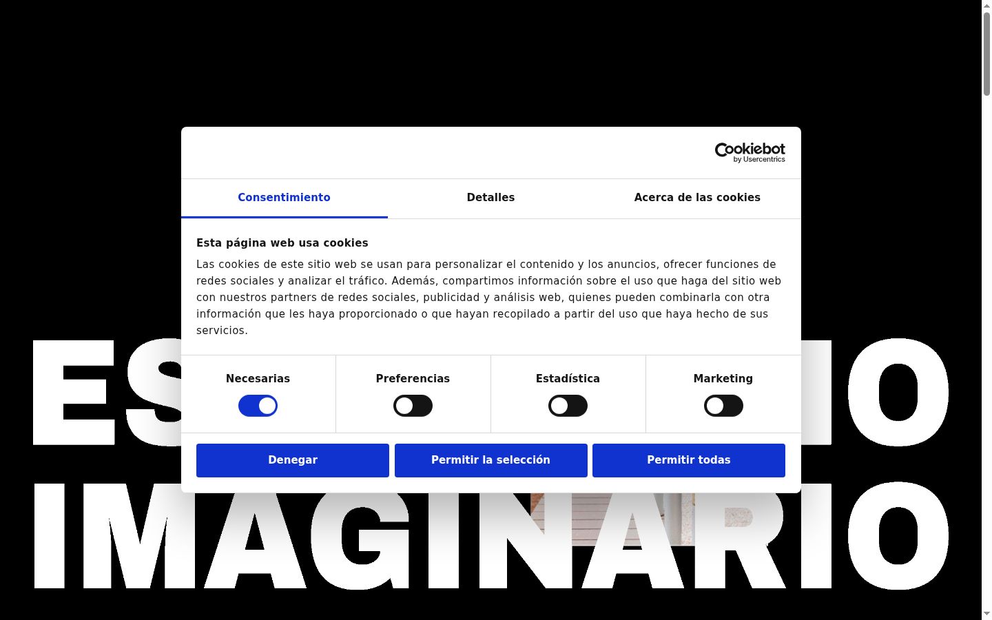 Screenshot van de toestemmingsbanner zoals getoond vóór enige interactie