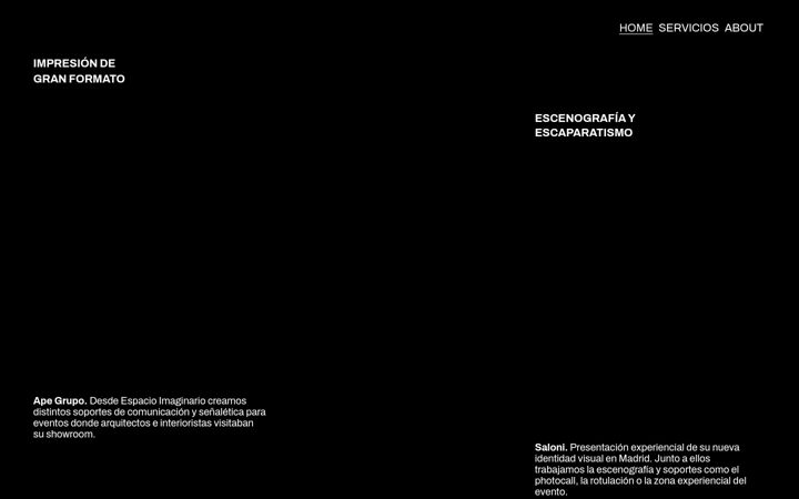 Screenshot του espacioimaginario.es