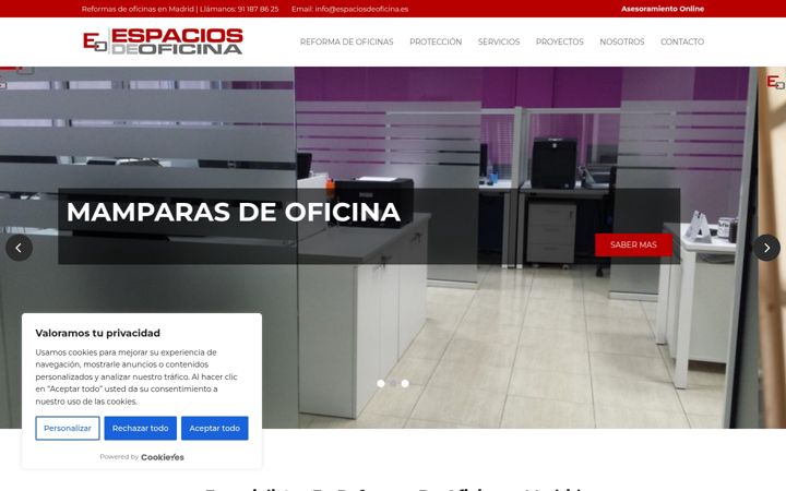 Screenshot ta' espaciosdeoficina.es