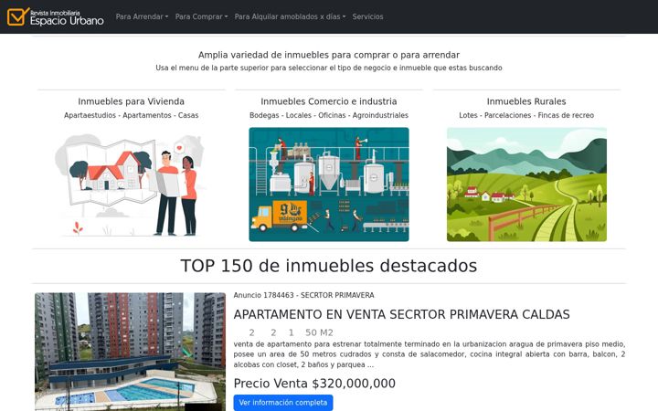 Screenshot of espaciourbano.com