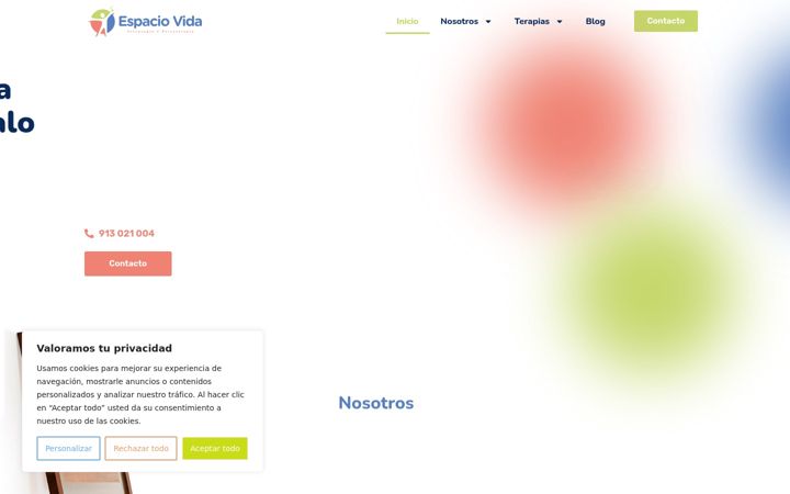 Screenshot of espaciovida.pe