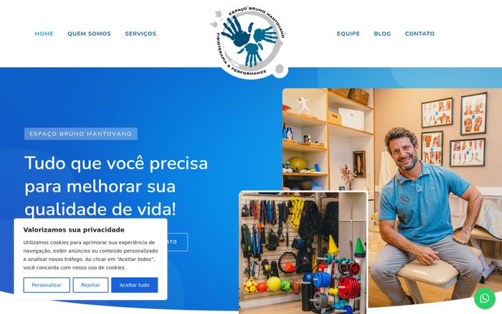 Екранна снимка на espacobrunomantovano.com.br