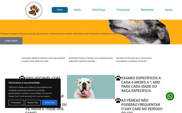 Екранна снимка на espacocao.com.br