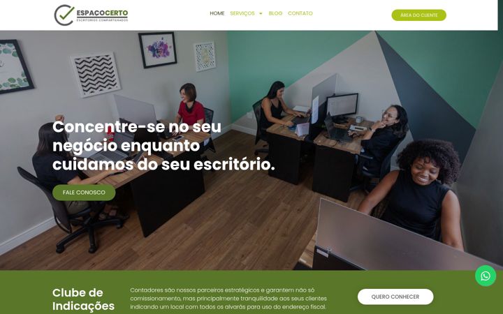 Екранна снимка на espacocerto.net.br