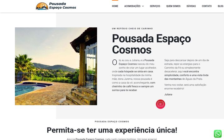 Екранна снимка на espacocosmos.com.br