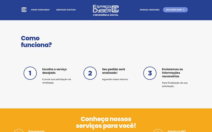 Екранна снимка на espacocyber.com.br