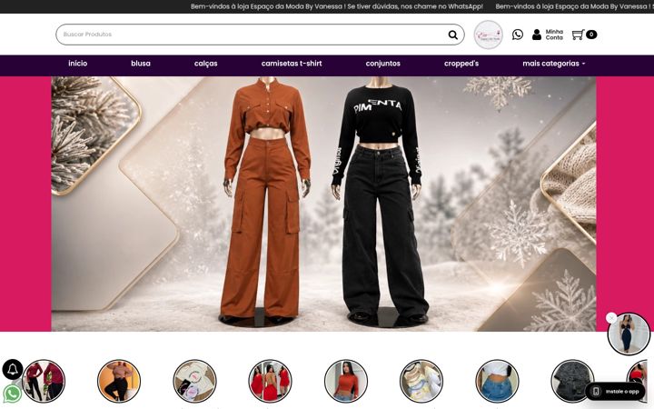 Екранна снимка на espacodamodabyvanessa.com.br