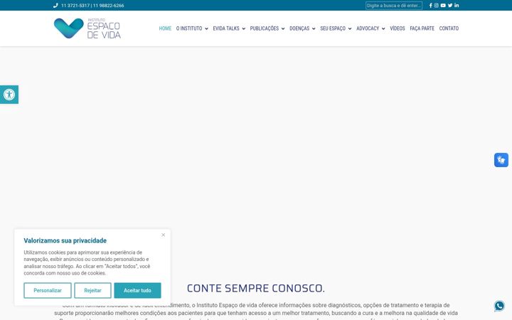 Екранна снимка на espacodevida.org.br
