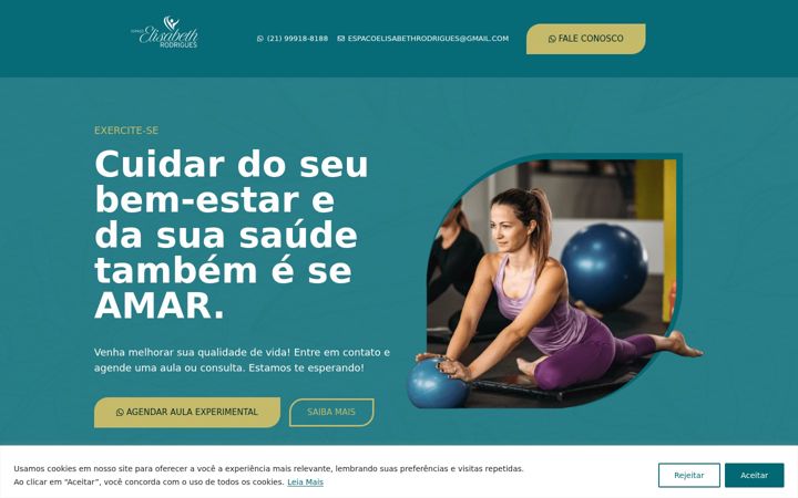 Екранна снимка на espacoelisabethrodrigues.com.br