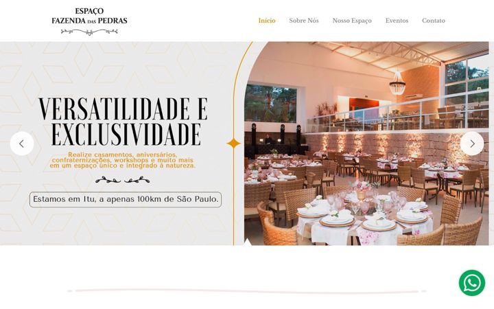 Екранна снимка на espacofazendadaspedras.com.br