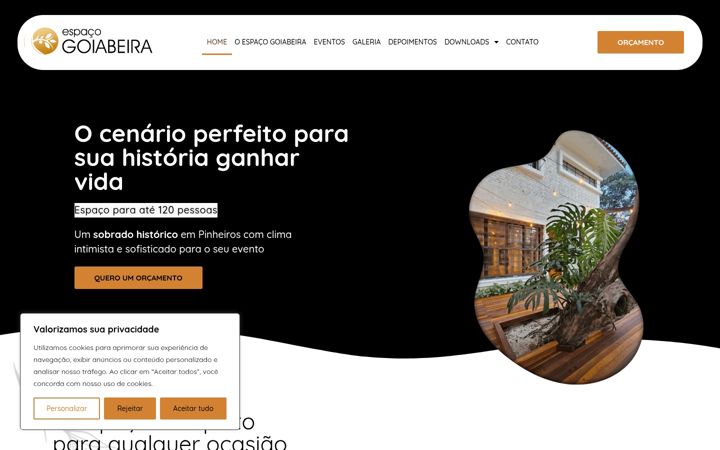 Екранна снимка на espacogoiabeira.com.br