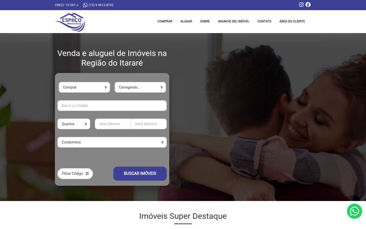 Екранна снимка на espacoimoveisltda.com.br