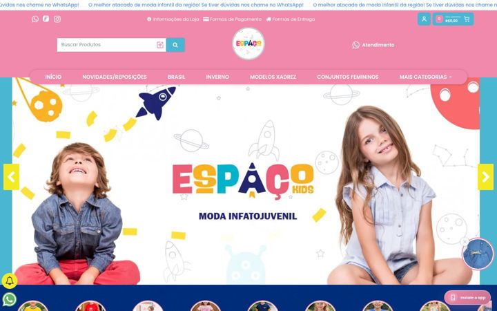 Екранна снимка на espacokidsfun.com.br