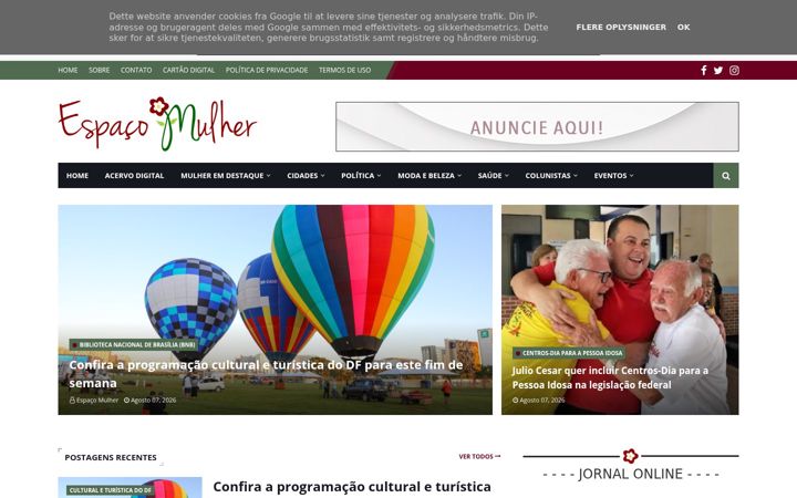 Екранна снимка на espacomulherdf.com.br