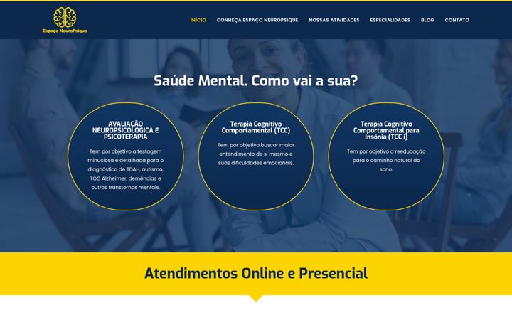 Екранна снимка на espaconeuropsique.com.br