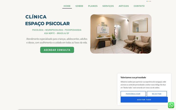 Екранна снимка на espacopsicolar.com.br
