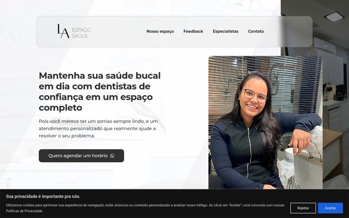 Екранна снимка на espacosaudela.com.br