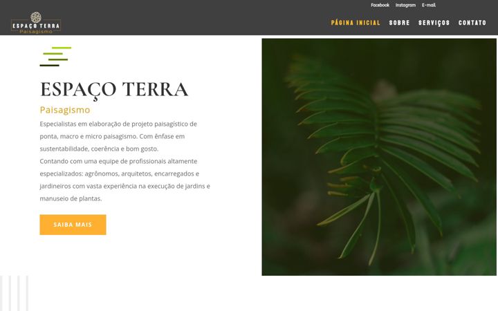 Екранна снимка на espacoterrapaisagismo.com.br
