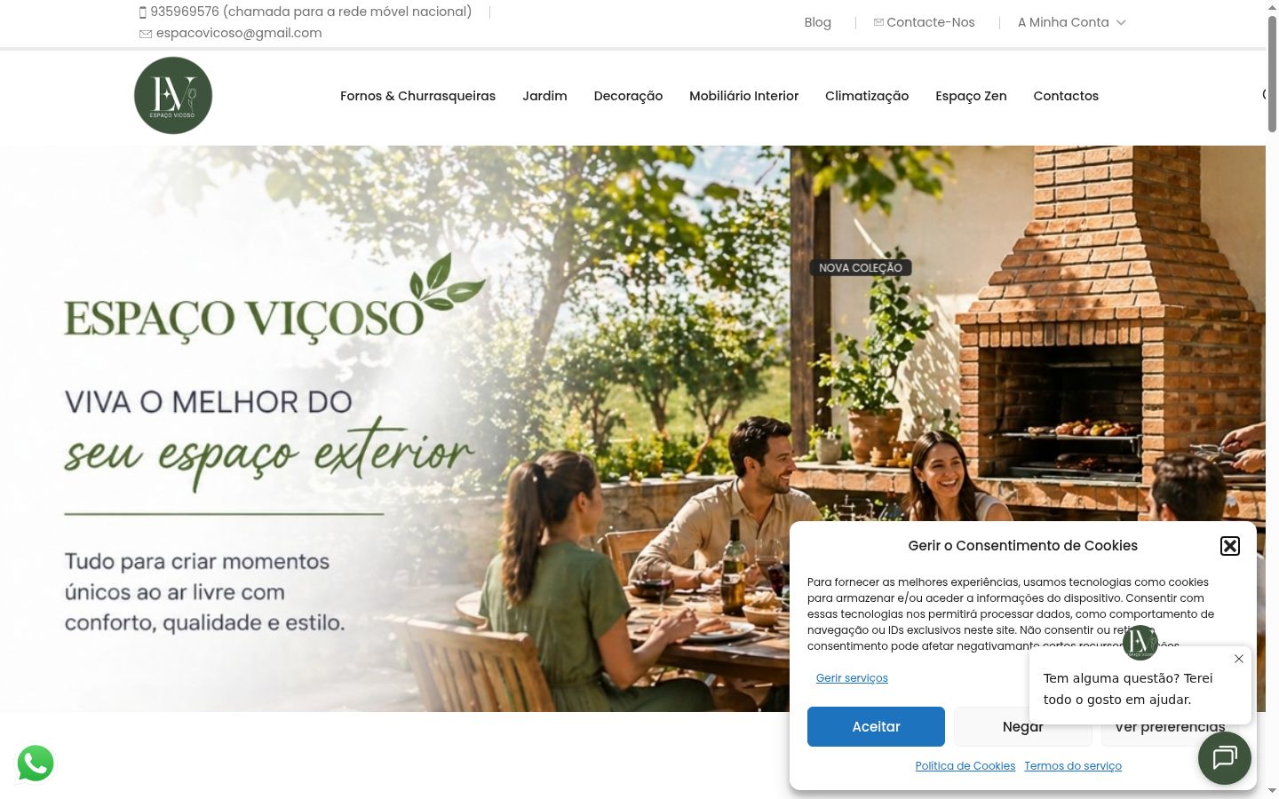 Captura de pantalla del banner de consentimiento mostrado antes de cualquier interacción