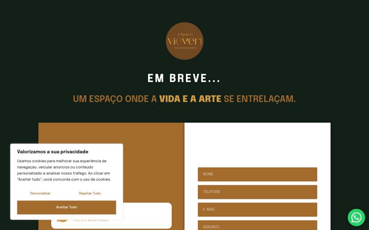 Ekrānuzņēmums no espacovievert.com.br
