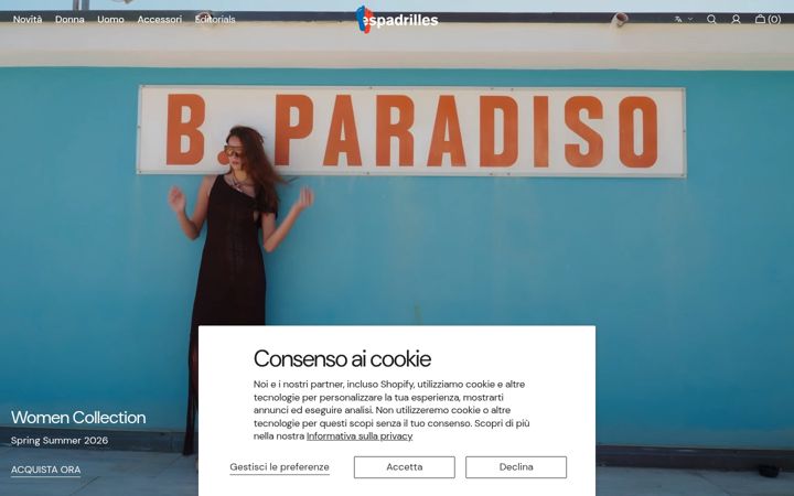 Screenshot of espadrilles.it