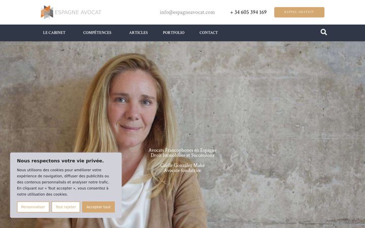 Screenshot of espagneavocat.com