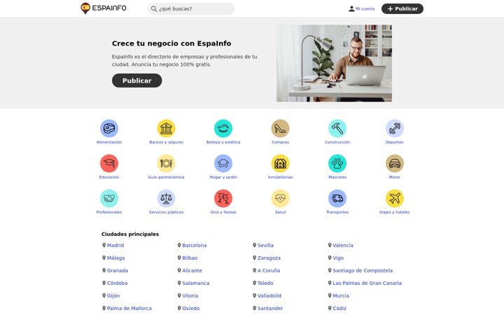 Screenshot ta' espainfo.com