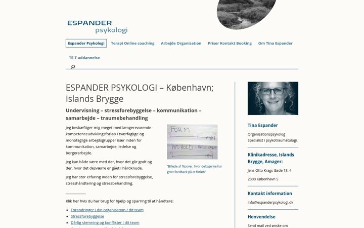 Zrzut ekranu espanderpsykologi.dk
