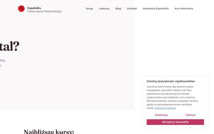 Snímek obrazovky espanolita.pl