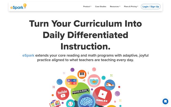 Screenshot ta' esparklearning.com