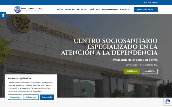 Screenshot ta' espartinasgeriatrico.es