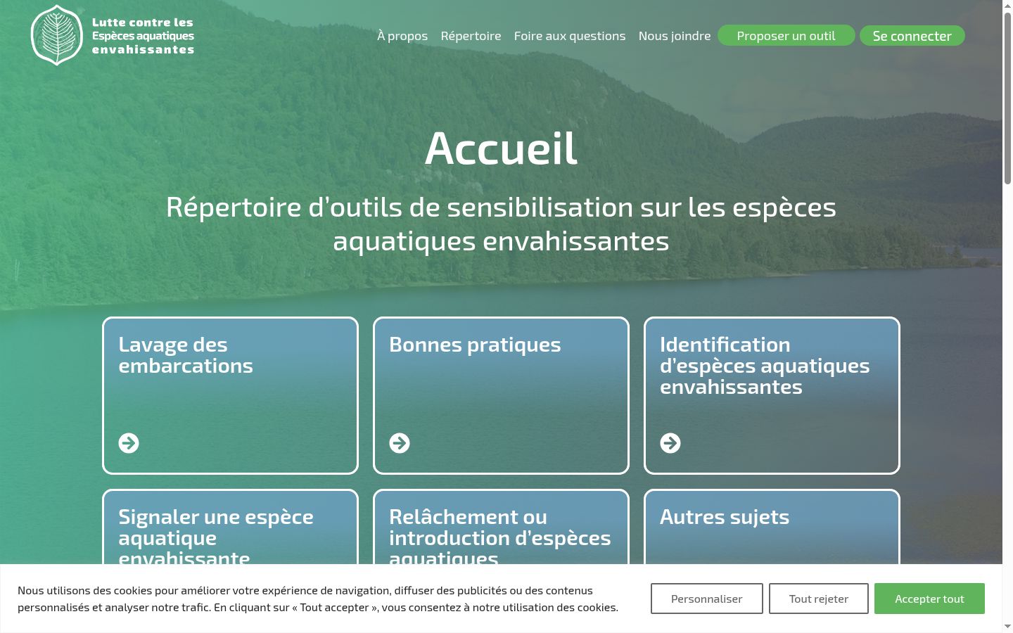 Screenshot of the consent banner shown before any interaction