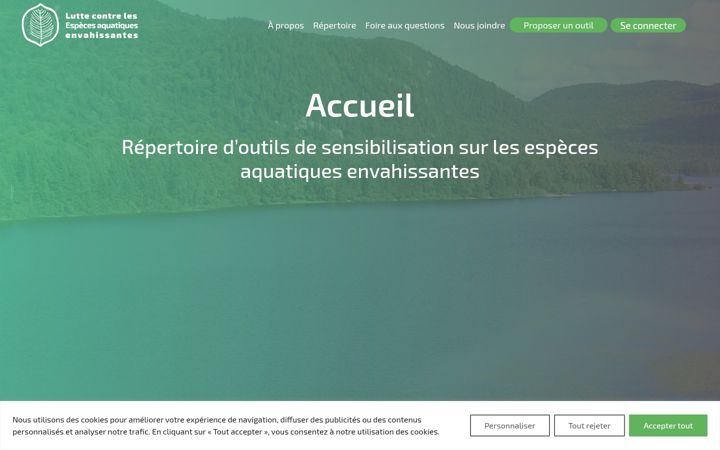 Screenshot of especes-envahissantes.ca