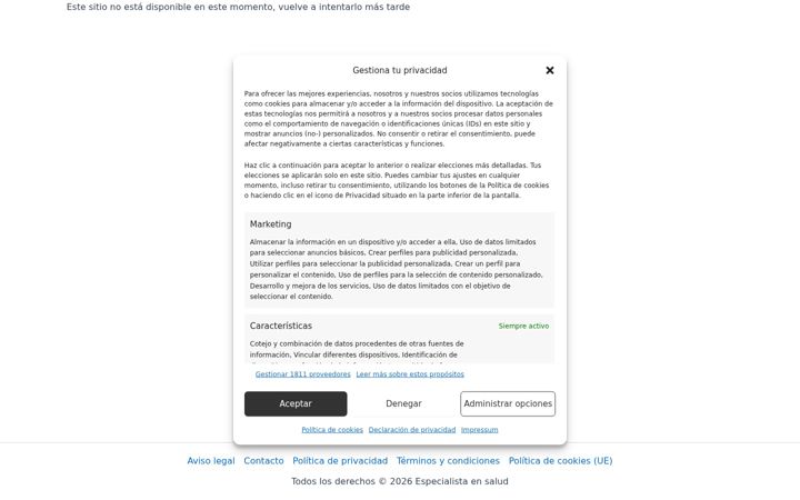 Screenshot ta' especialistassalud.es