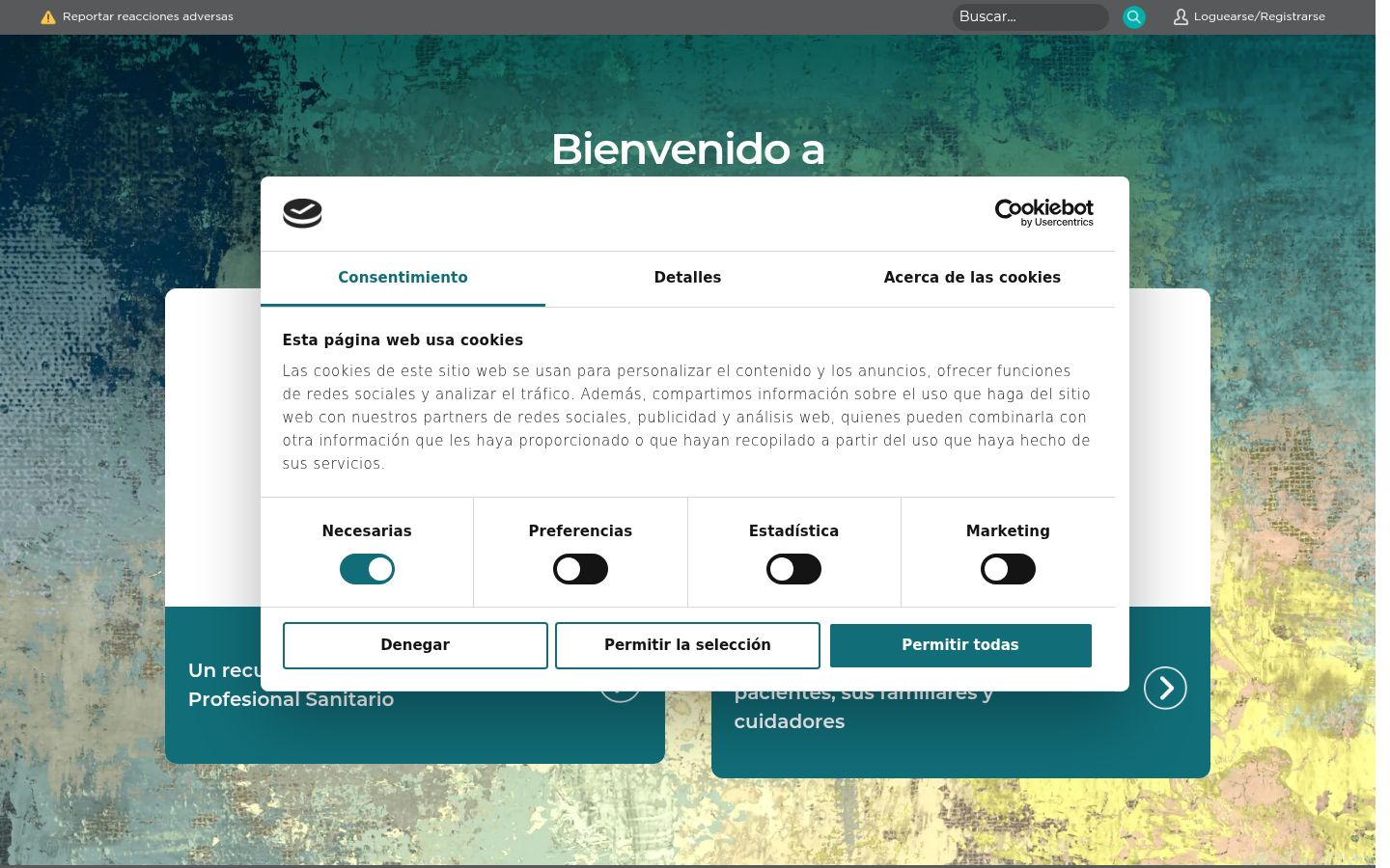 Screenshot tal-banner tal-kunsens muri qabel kwalunkwe interazzjoni