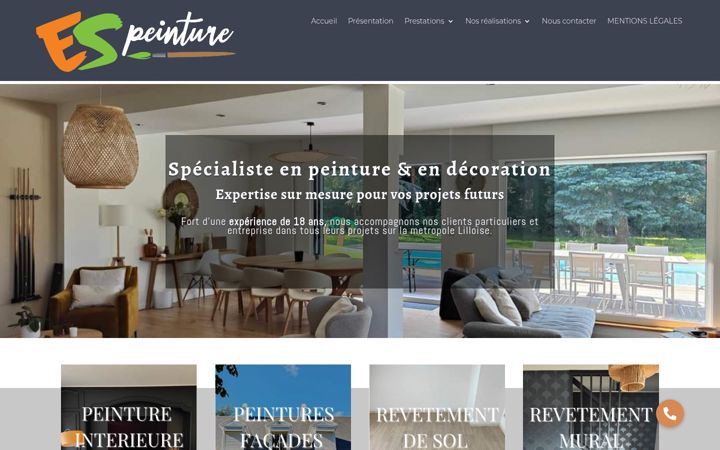 Screenshot di espeinture.fr