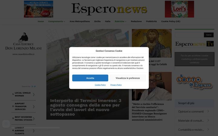 Screenshot of esperonews.it