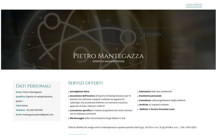 Screenshot of espertodiradioprotezioneroma.it