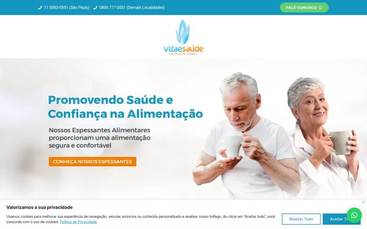Ekrano kopija espessantealimentar.com.br