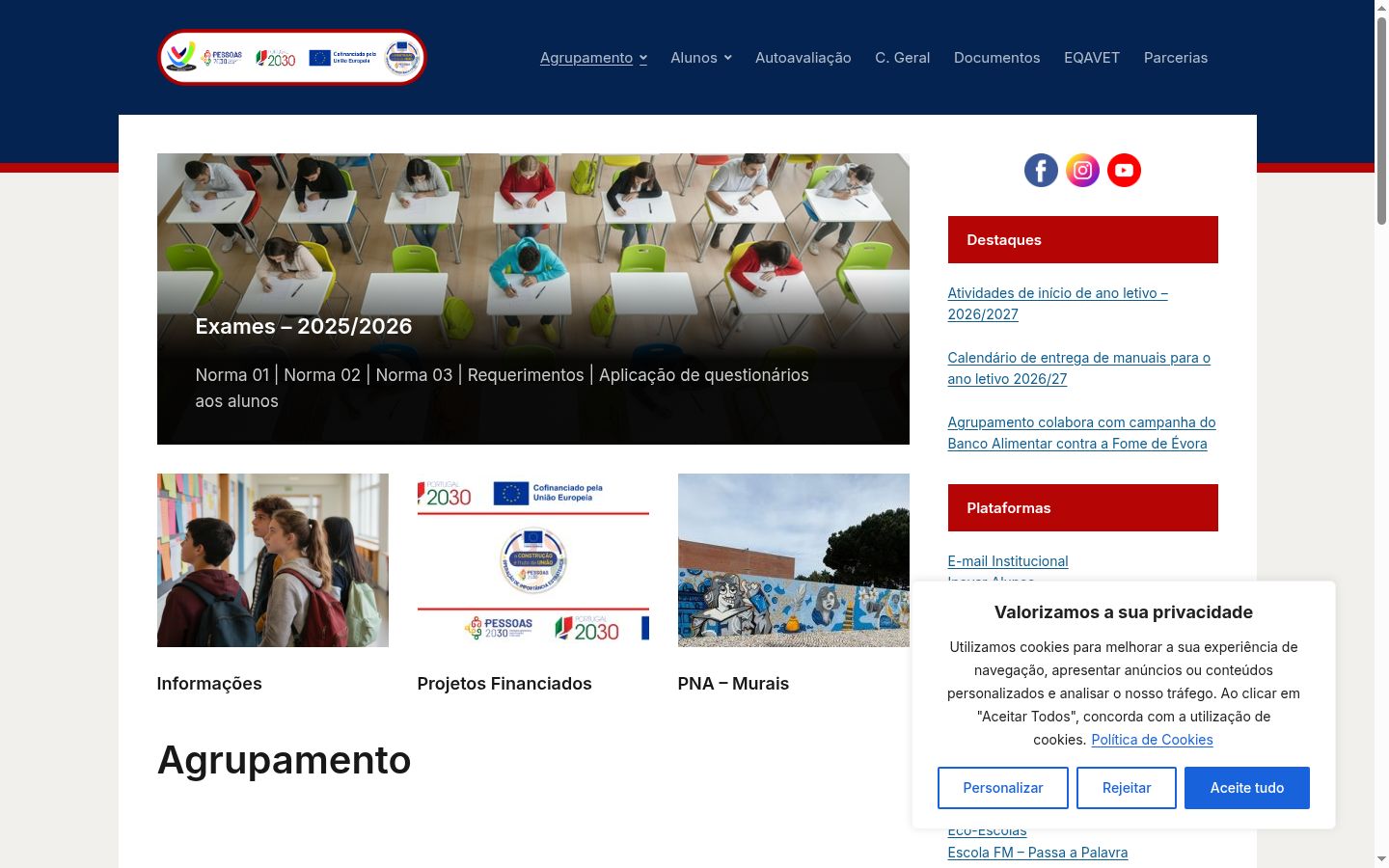 Screenshot of the consent banner shown before any interaction