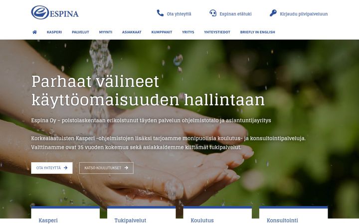 Ekraanipilt saidist espina.fi