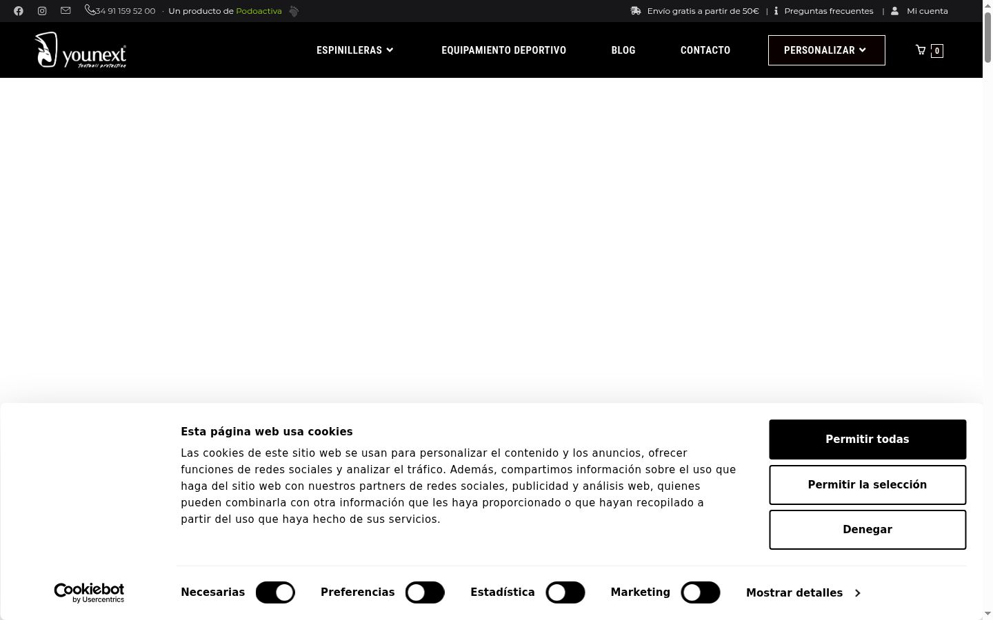 Screenshot tal-banner tal-kunsens muri qabel kwalunkwe interazzjoni