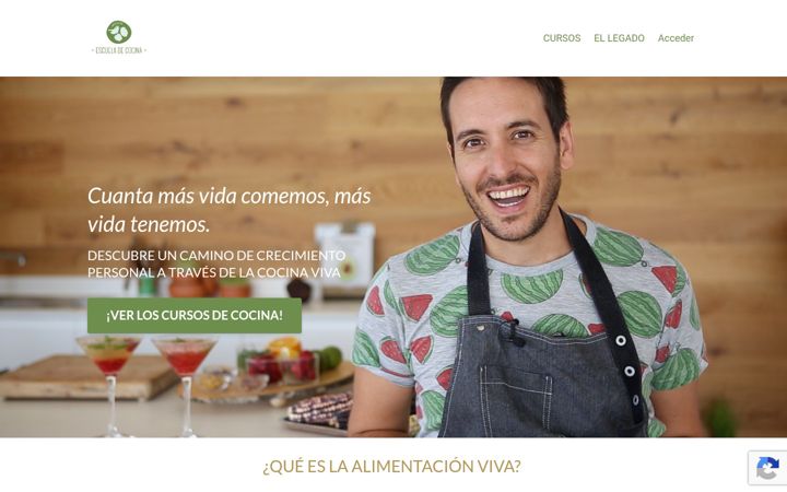 Screenshot ta' espiritualchef.es
