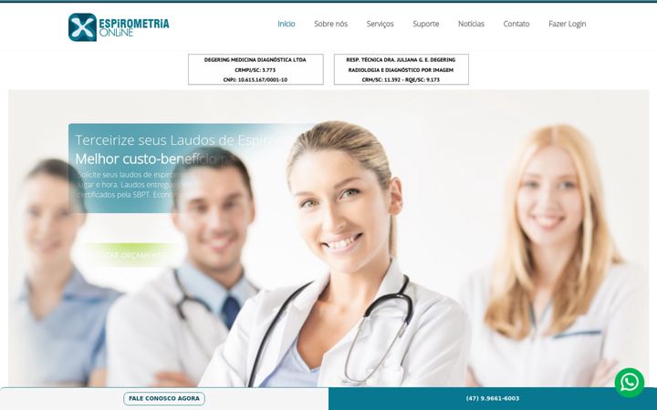 Ekrano kopija espirometriaonline.com.br