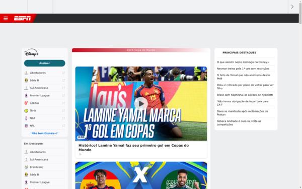 Screenshot of espn.com.br